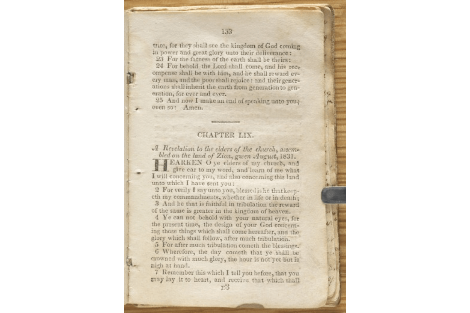 Early Copy of D&C 58